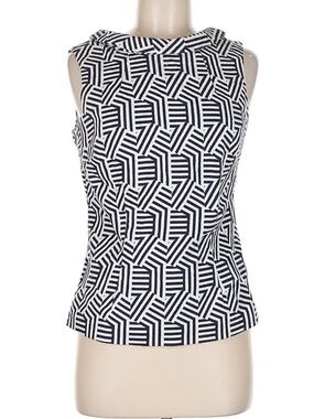 Boden Black & White Geometric Sleeveless Top Size 8